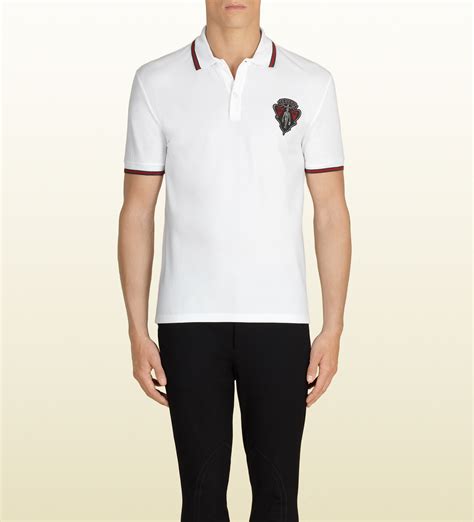 white gucci polo shirt free shipping|Gucci polo top.